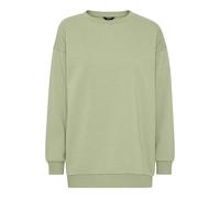 Rundhalspullover OXMO "Rundhalspullover OXHillary", Damen, Gr. S, grün (seagrass), Obermaterial: 80% Polyester PES. 20% Baumwolle CO., Pullover Rundhalspullover (26777149-S) seagrass