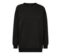Rundhalspullover OXMO "Rundhalspullover OXHillary", Damen, Gr. S, schwarz (true schwarz), Obermaterial: 80% Polyester PES. 20% Baumwolle CO., Pullover Rundhalspullover (59967835-S) true schwarz