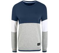 Rundhalspullover OXMO "Sweatpullover OXOmaya", Damen, Gr. XS, blau (insignia blau), Obermaterial: 80% Polyester PES. 20% Baumwolle CO., Pullover Rundhalspullover (97047744-XS) insignia blau