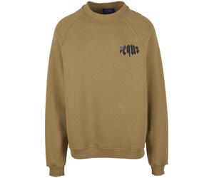 Rundhalspullover PEQUS "PEQUS PEQUS Mythic Chest Logo Sweater", Herren, Gr. S, olive grün, 100% Baumwolle, mehrfarbig, normal, Rundhals, Pullover Rundhalspullover (90272845-S) olive grün