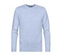 Rundhalspullover PETROL INDUSTRIES, Damen, Gr. XXL (44), sky, Feinstrick, Obermaterial: 50% Baumwolle, 50% Polyacryl, regular fit hüftbedeckend, Rundhals, Bündchen, Pullover Rundhalspullover, Material