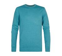 Rundhalspullover PETROL INDUSTRIES, Herren, Gr. L (40), iron blau, Strick, Obermaterial: 50% Baumwolle, 50% Polyacryl, regular fit hüftbedeckend, Rundhals, Bündchen, Pullover Rundhalspullover, Materia