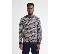 Rundhalspullover PETROL INDUSTRIES, Herren, Gr. S, blau (royal navy), Feinstrick, Obermaterial: 50% Baumwolle, 50% Polyacryl, gemustert, regular fit normal, Rundhals, angesetztes Bündchen, Pullover Ru