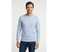 Rundhalspullover PETROL INDUSTRIES, Herren, Gr. XXL (44), sky, Strick, Obermaterial: 50% Baumwolle, 50% Polyacryl, regular fit hüftbedeckend, Rundhals, Bündchen, Pullover Rundhalspullover, Materialmix