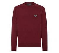 Rundhalspullover PHILIPP PLEIN "Rundhalspullover", Herren, Gr. XL, 35, bordeaux, Obermaterial: 80% Baumwolle, 20% Wolle, Pullover Rundhalspullover (78491039-XL) 35, bordeaux