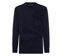Rundhalspullover PHILIPP PLEIN "Skull&Bones", Herren, Gr. XXL, 14, dunkelblau, Obermaterial: 80% Baumwolle, 20% Wolle, Pullover Rundhalspullover (83799842-XXL) 14, dunkelblau