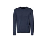 Rundhalspullover PIERRE CARDIN "Pierre Cardin Pullover", Herren, Gr. L, bering sea, Obermaterial: 100% Baumwolle CO., Rundhals, Pullover Rundhalspullover, mit Rundhalsausschnitt (35844855-L) bering se