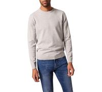 Rundhalspullover PIERRE CARDIN "Strick RH", Damen, Gr. XXL, grau (sharkgray), Strick, Obermaterial: 100% Baumwolle, unifarben, regular fit normal, Rundhals, Rippbündchen, Pullover Rundhalspullover, mi