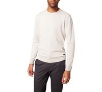 Rundhalspullover PIERRE CARDIN "Strick RH", Herren, Gr. XXL, beige (vanilla ice), Strick, Obermaterial: 100% Baumwolle, unifarben, regular fit normal, Rundhals, Rippbündchen, Pullover Rundhalspullover