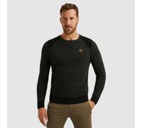 Rundhalspullover PME LEGEND, Damen, Gr. 5XL, schwarz, Strick, Obermaterial: 100% Baumwolle, schmal normal, Rundhals, Bündchen, Pullover Rundhalspullover (29676113-5XL) schwarz