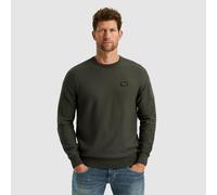Rundhalspullover PME LEGEND, Herren, Gr. XL, beluga, Web, Obermaterial: 100% Baumwolle, unifarben, regular fit normal, Rundhals, Rippbündchen, Pullover Rundhalspullover, mit Logo Stickerei (35030905-X