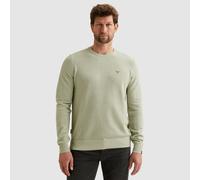 Rundhalspullover PME LEGEND, Herren, Gr. XXL, grün (desert sage), Strick, Obermaterial: 50% Baumwolle, 50% Modal, regular fit normal, Rundhals, Rippbündchen, Pullover Rundhalspullover, mit Logo Sticke