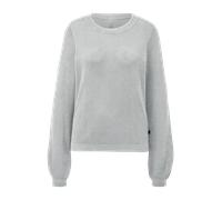 Rundhalspullover QS, Damen, Gr. M, grau (light grau), Strick, Obermaterial: 60% Viskose, 40% Baumwolle, unifarben, regular fit taillenbedeckt, Rundhals, Rippbündchen, Pullover Rundhalspullover, in Str