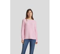 Rundhalspullover RABE, Damen, Gr. 40, rosa (mandelblüte), Strick, Obermaterial: 52% Polyester, 42% Baumwolle, 6% sonstige Fasern, unifarben, regular fit normal, Rundhals, Rollkante, Pullover Rundhalsp