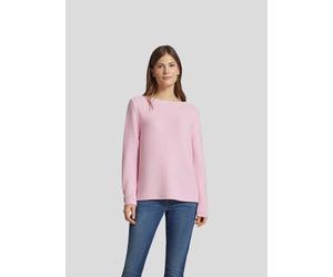 Rundhalspullover RABE, Damen, Gr. 44, mandelblüte, Strick, Obermaterial: 52% Polyester, 42% Baumwolle, 6% sonstige Fasern, unifarben, regular fit normal, Rundhals, Rollkante, Pullover Rundhalspullover
