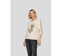 Rundhalspullover RABE, Damen, Gr. 48, gelb (vanille), Strick, Obermaterial: 50% Baumwolle, 50% Polyacryl, Intarsienmuster, bedruckt, regular fit taillenbedeckt, Rundhals, Pullover Rundhalspullover, mi