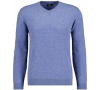 Rundhalspullover RAGMAN, Herren, Gr. 50, blau, melange, 782, 90% Wolle 10% Kaschmir, Pullover Rundhalspullover (55340518-M)