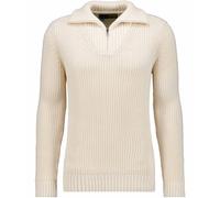 Rundhalspullover RAGMAN, Herren, Gr. 50, ecru, 008, Strick, 100% Baumwolle, ohne Ausschnitt, Pullover Rundhalspullover (67488726-M) ecru, 008