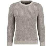RAGMAN Regular Fit Strickpullover Rundhalsgrau, Melange