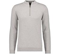 Rundhalspullover RAGMAN, Herren, Gr. 50, grau (hellgrau), Strick, 95% Baumwolle 5% Kaschmir, ohne Ausschnitt, Pullover Rundhalspullover (14344018-M) hellgrau
