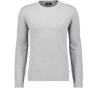 Rundhalspullover RAGMAN, Herren, Gr. 50, grau (steingrau), Strick, 100% Baumwolle, ohne Ausschnitt, Pullover Rundhalspullover (92592010-M) steingrau