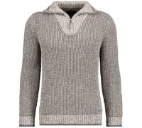 Rundhalspullover RAGMAN, Herren, Gr. 50, grau, Strick, 100% Baumwolle, Pullover Rundhalspullover (30708231-M) grau