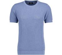 RAGMAN Regular Fit T-Shirt Rundhals mittelblau, Strukturiert