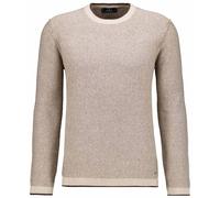 Rundhalspullover RAGMAN, Herren, Gr. 52, beige (beige, melange, 820), 95% Baumwolle 5% Cashmere, ohne Ausschnitt, Pullover Rundhalspullover (51251964-L) beige, melange, 820