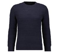 Rundhalspullover RAGMAN, Herren, Gr. 52, blau (marineblau), 100% Baumwolle, ohne Ausschnitt, Pullover Rundhalspullover (22342750-L) marineblau