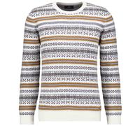 RAGMAN Regular Fit Pullover ecru, Gemustert
