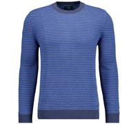 RAGMAN Regular Fit Strickpullover Rundhalsblau, Gestreift