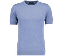 RAGMAN Regular Fit Halbarmpullover mittelblau, Einfarbig