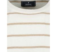 RAGMAN Regular Fit Strickpullover Rundhalsecru, Gestreift