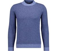 RAGMAN Regular Fit Strickpullover Stehkragenblau, Einfarbig