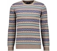 Rundhalspullover RAGMAN, Herren, Gr. 54, bunt (camel), Strick, 95% Baumwolle 5% Kaschmir, ohne Ausschnitt, Pullover Rundhalspullover (45575056-XL) camel