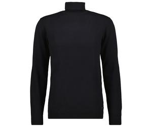 Rundhalspullover RAGMAN, Herren, Gr. 54, schwarz, Strick, 95% Baumwolle 5% Kaschmir, hoch geschlossener Ausschnitt, Pullover Rundhalspullover (30400953-XL) schwarz