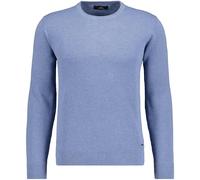 Rundhalspullover RAGMAN, Herren, Gr. 56, blau (mittelblau, 726), Strick, 100% Baumwolle, Rundhals, Pullover Rundhalspullover (89686639-XXL) mittelblau, 726