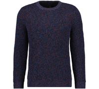 Rundhalspullover RAGMAN, Herren, Gr. 56, bunt (blau, rot, 167), Strick, 100% Baumwolle, Rundhals, Pullover Rundhalspullover (16238233-XXL) blau, rot, 167