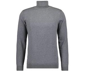 Rundhalspullover RAGMAN, Herren, Gr. 56, grau (mittelgrau), Strick, 95% Baumwolle 5% Kaschmir, hoch geschlossener Ausschnitt, Pullover Rundhalspullover (60574908-XXL) mittelgrau