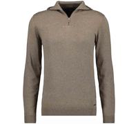 RAGMAN Herren Strickpullover mit Stehkragen und Zip 3XL, Camel-084