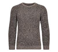 Rundhalspullover RAGMAN, Herren, Gr. 58, grau (taupe, grau mouliniert, 187), 100% Baumwolle, casual, Rundhals, Langarm, Pullover (24522633-XXXL) taupe, grau mouliniert, 187