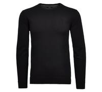 RAGMAN Regular Fit Strickpullover Rundhalsschwarz, Einfarbig