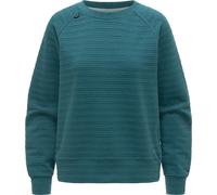 Ragwear Damen Leichter Pullover Oberteil mit gestreifter Prägung Longsleeve Joann Crepe Ocean Green Gr. M