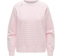 Rundhalspullover RAGWEAR "Joann Crepe", Damen, Gr. M (38), rosa, Material: 65% Baumwolle, 27% Polyester, 6% Viskose, 2% Elasthan, lässig geschnitten hüftlang, Rundhals, Ärmel ohne Ärmelschlitz Bündche