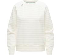 Rundhalspullover RAGWEAR "Joann Crepe", Damen, Gr. XXL (44), weiß (elfenbeinfarben), Material: 65% Baumwolle, 27% Polyester, 6% Viskose, 2% Elasthan, lässig geschnitten hüftlang, Rundhals, Ärmel ohne 