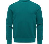 Rundhalspullover RAGWEAR "Orien", Herren, Gr. L (52), grün (teal grün), Strick, Material: 97% Baumwolle, 3% Nylon, gerade hüftlang, Rundhals, Ärmel ohne Ärmelschlitz Bündchen, Pullover Rundhalspullove