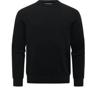 Rundhalspullover RAGWEAR "Orien", Herren, Gr. S (48), schwarz, Material: 97% Baumwolle, 3% Nylon, gerade hüftlang, Rundhals, Ärmel ohne Ärmelschlitz Bündchen, Pullover Rundhalspullover, Strickpullover