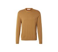Rundhalspullover REPLAY "Replay UK4703 knitwear crewneck", Herren, Gr. M, braun (sahara), 100% Baumwolle, unifarben, normal, Rundhals, Pullover Rundhalspullover (90808249-M) sahara