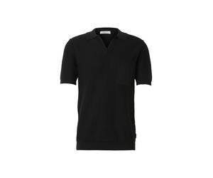 Rundhalspullover REPLAY "Replay UK5150 knitwear polo", Herren, Gr. M, schwarz, 100% Baumwolle, unifarben, normal, amerikanischer Ausschnitt, Pullover Rundhalspullover (98760905-M) schwarz