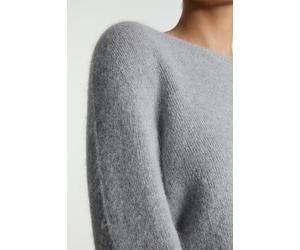 Rundhalspullover RICHROYAL, Damen, Gr. XL, grau (cloudy grau), Strick, Obermaterial: 52% Polyester, 30% Polyamid, 15% Alpaka, 3% Elasthan, Rundhals, Bündchen, Pullover Rundhalspullover, in flauschiger